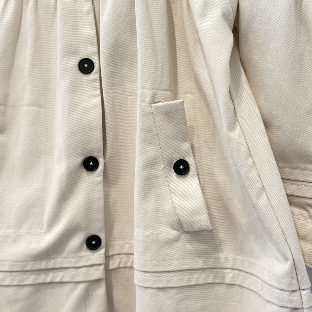 Anthropologie Maeve Cream Trench Coat. Swing Jacket. Size S - Picture 4 of 7